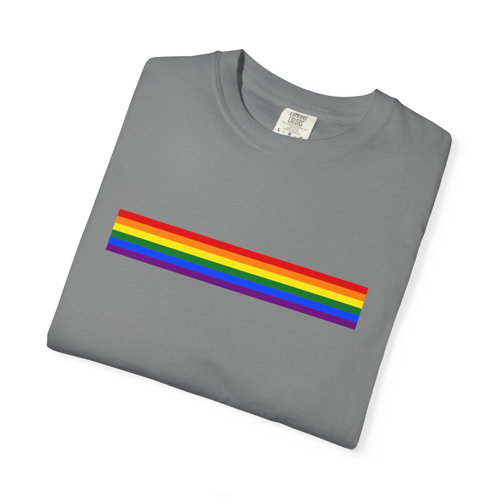 Rainbow Stripe T-Shirt — Pride Minimalist Tee