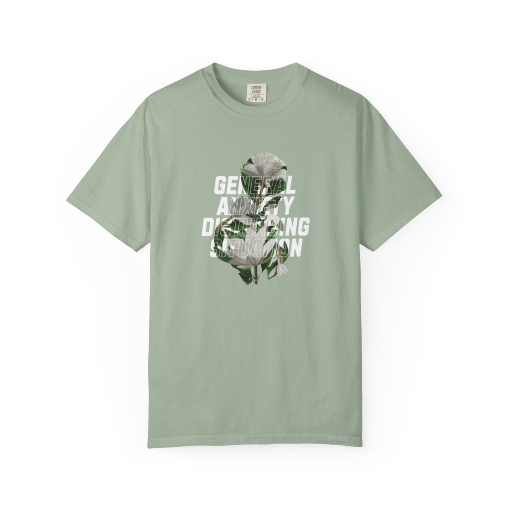 Floral Statement Tee — "Generally Anxious, Dramatic, Overdramatic" Graphic T-Shirt