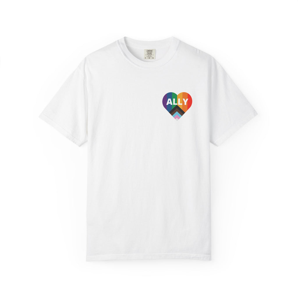Ally Heart Rainbow T‑Shirt — LGBTQ+ Ally Pride Tee