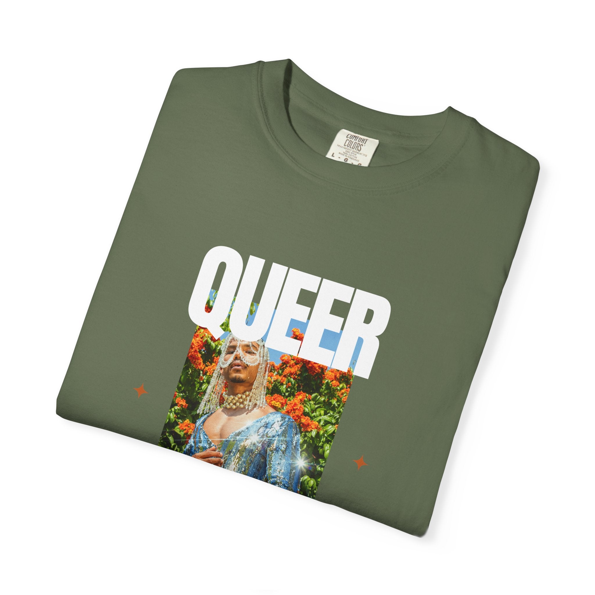 Queer Queen T-Shirt — Vintage Floral Pride Graphic Tee