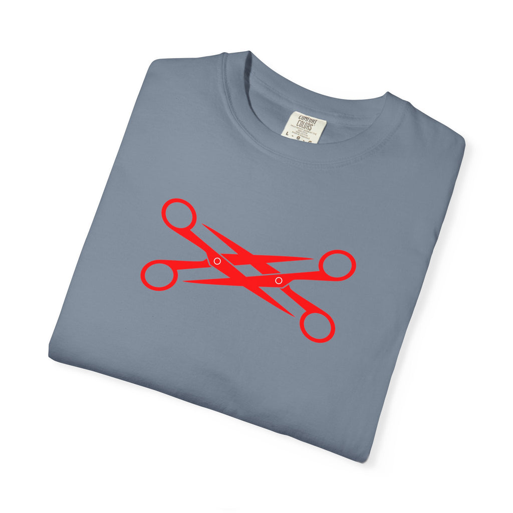 Scissors Cross Graphic T-Shirt — Minimalist Barber & Stylist Tee