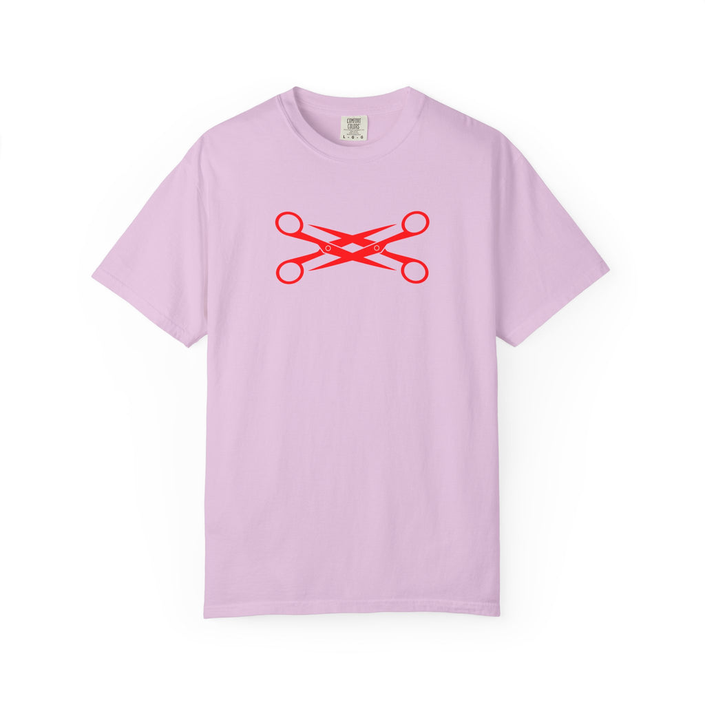 Scissors Cross Graphic T-Shirt — Minimalist Barber & Stylist Tee
