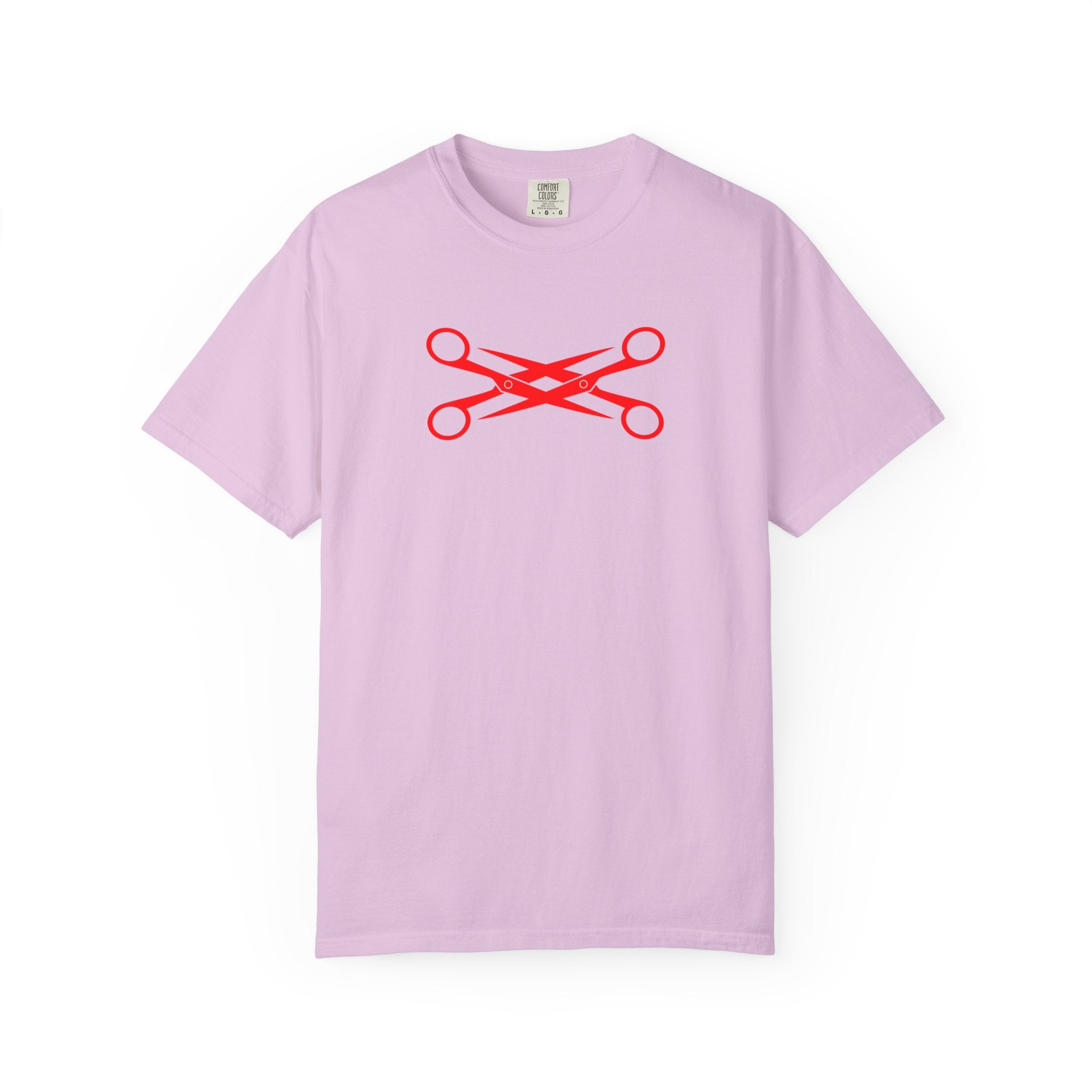 Scissors Cross Graphic T-Shirt — Minimalist Barber & Stylist Tee