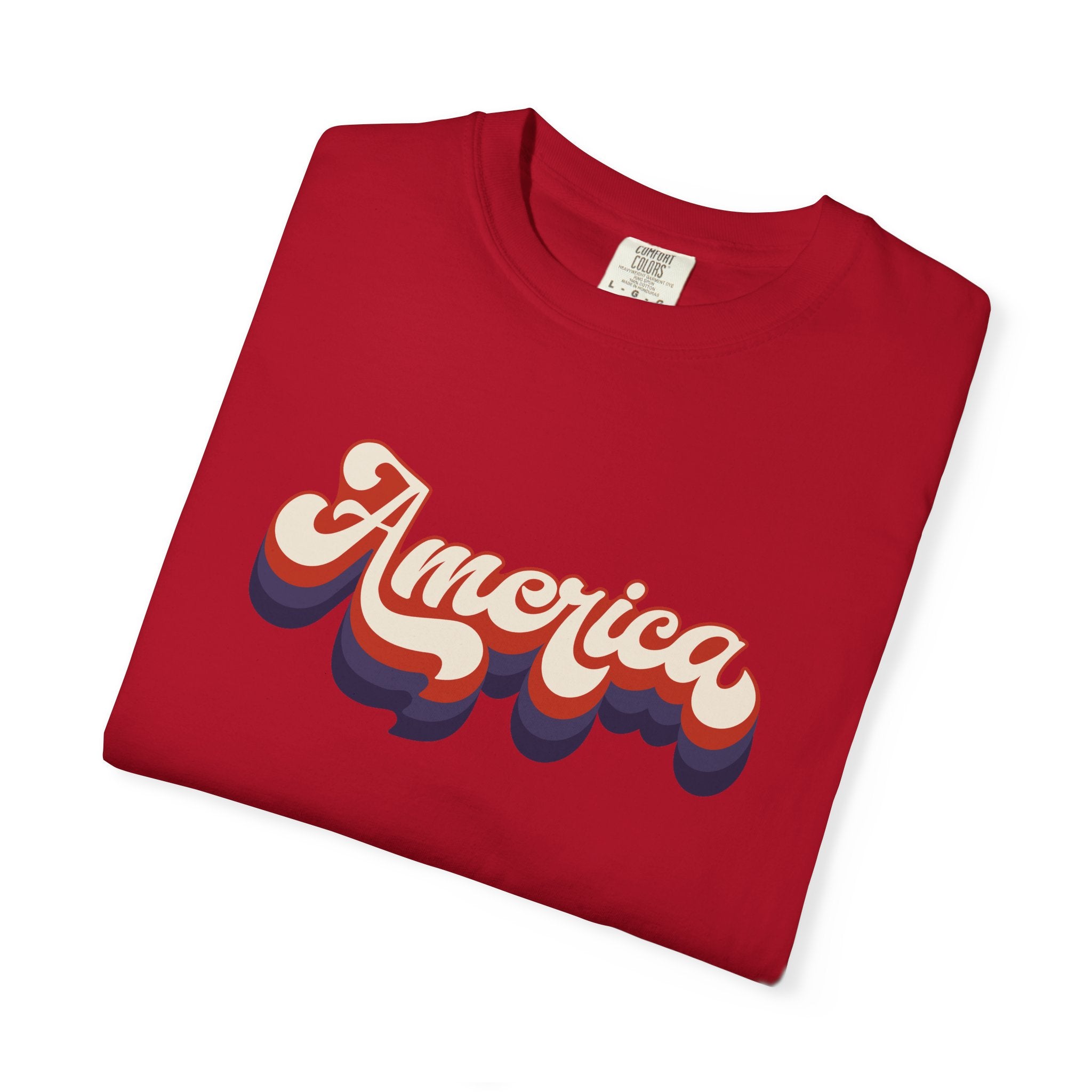 Retro 'America' T-Shirt — Vintage 70s Patriotic Graphic Tee