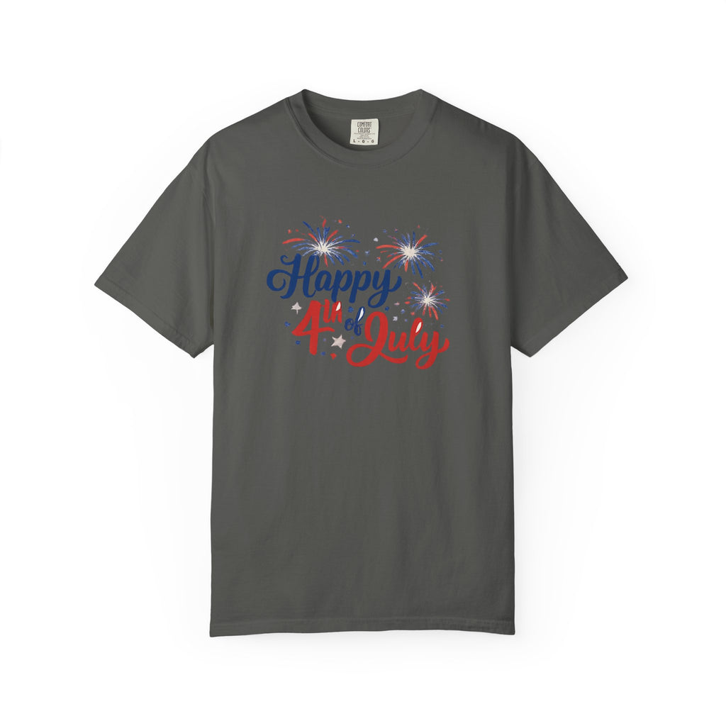 Happy 4th of July T-Shirt — Patriotic Fireworks Tee