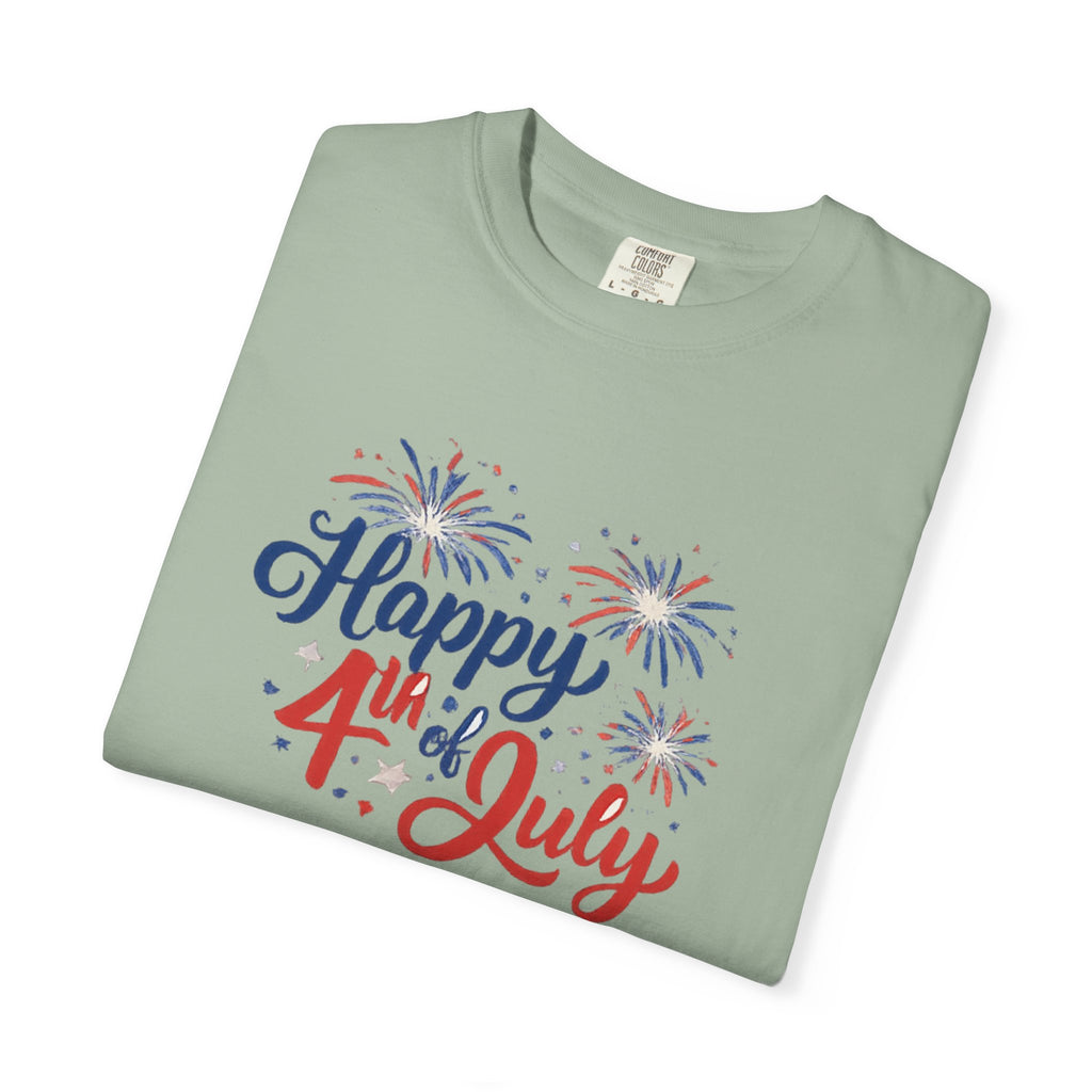 Happy 4th of July T-Shirt — Patriotic Fireworks Tee