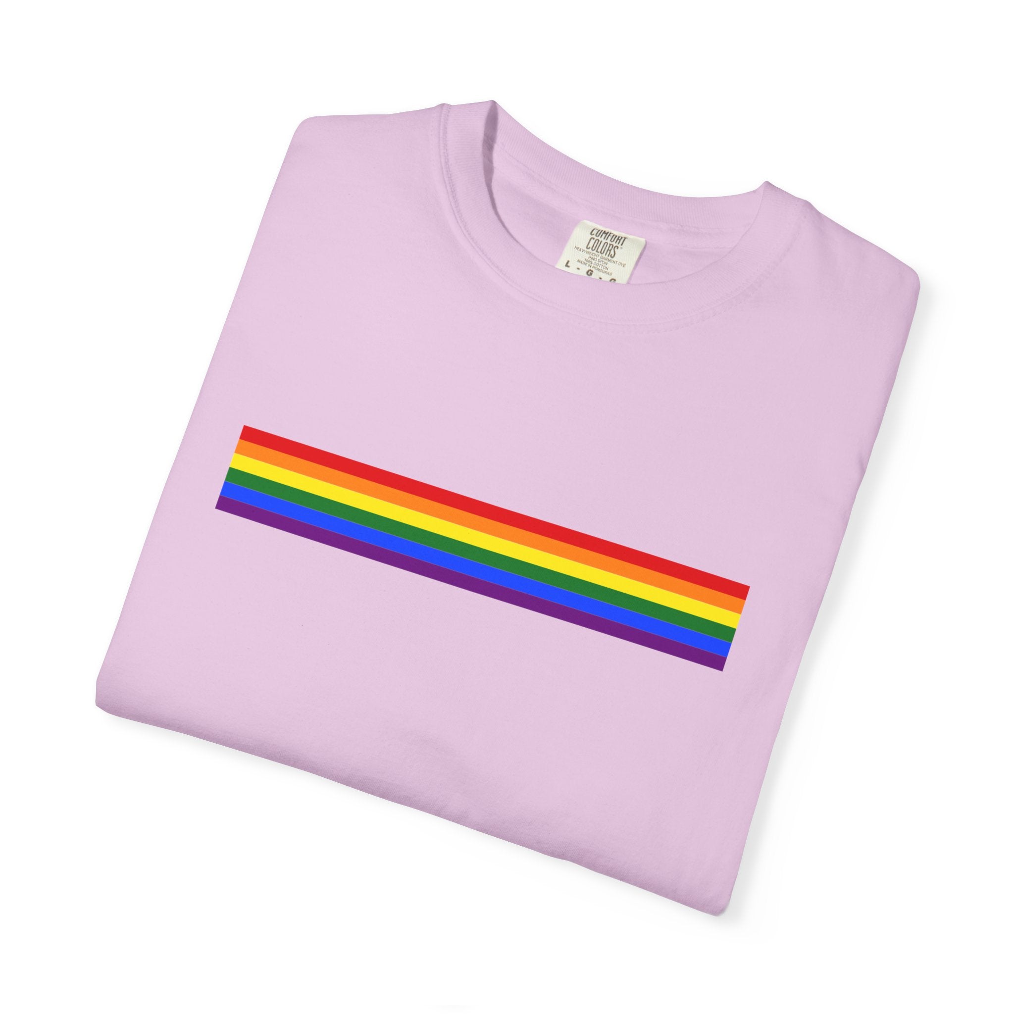Rainbow Stripe T-Shirt — Pride Minimalist Tee
