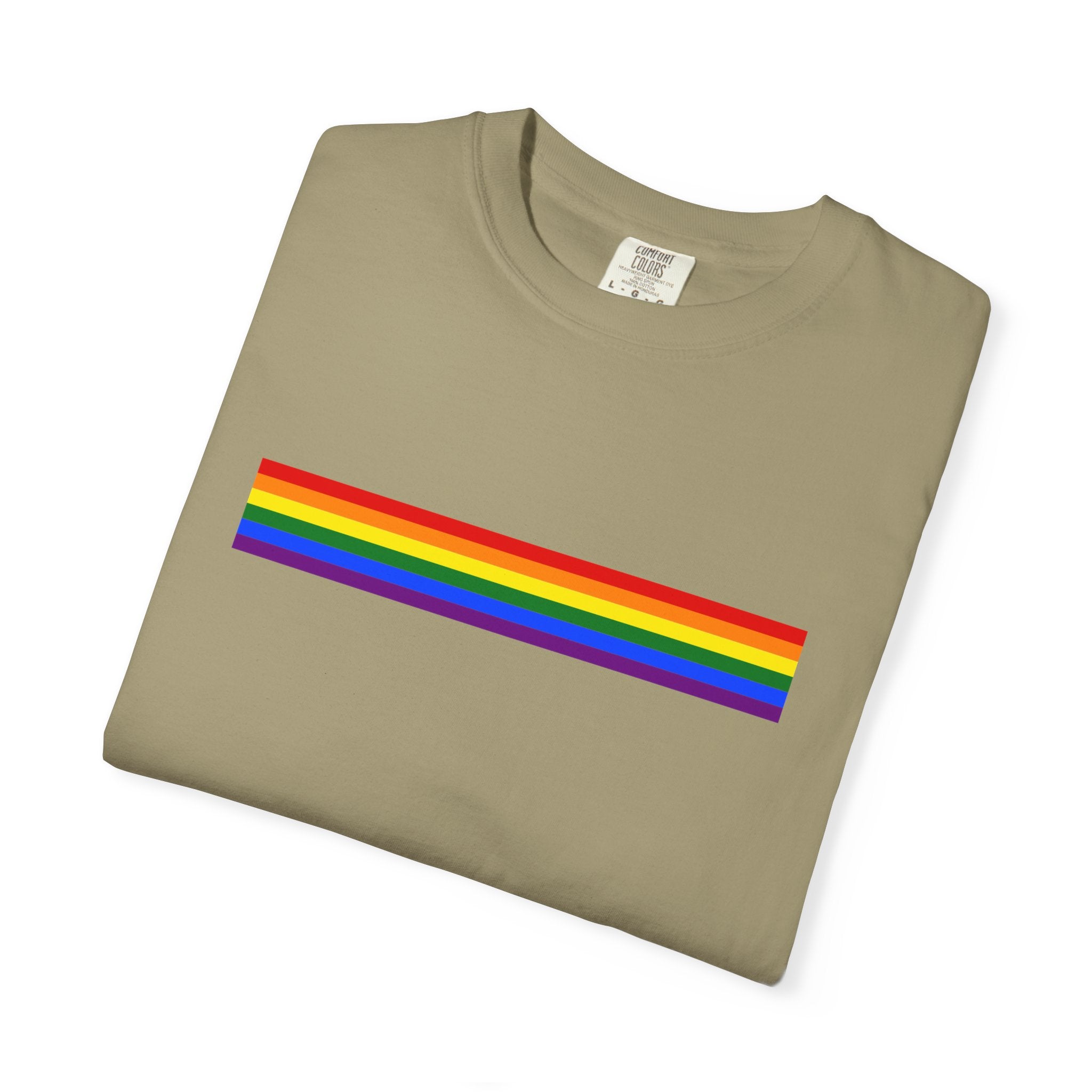 Rainbow Stripe T-Shirt — Pride Minimalist Tee