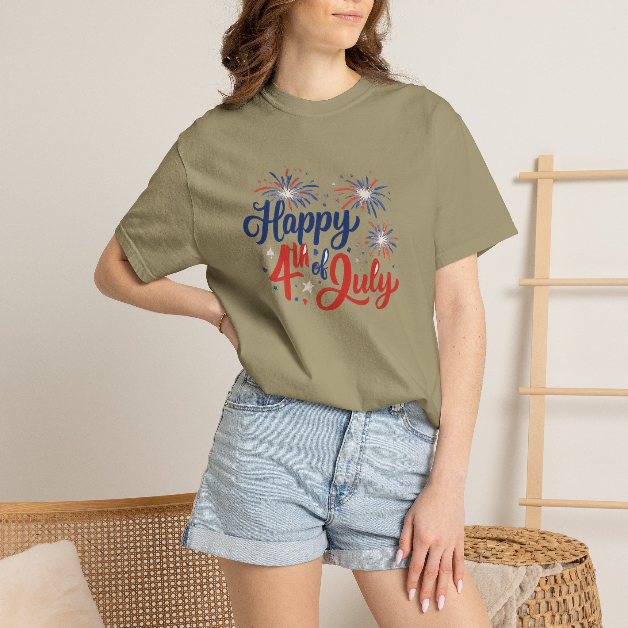 Happy 4th of July T-Shirt — Patriotic Fireworks Tee