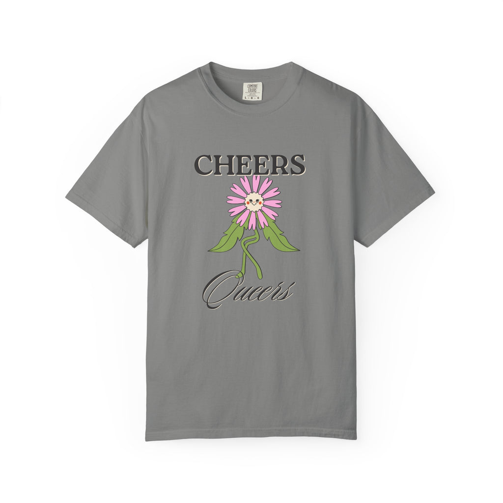 Cheers Queers Floral T-Shirt — Pride Friendly Graphic Tee