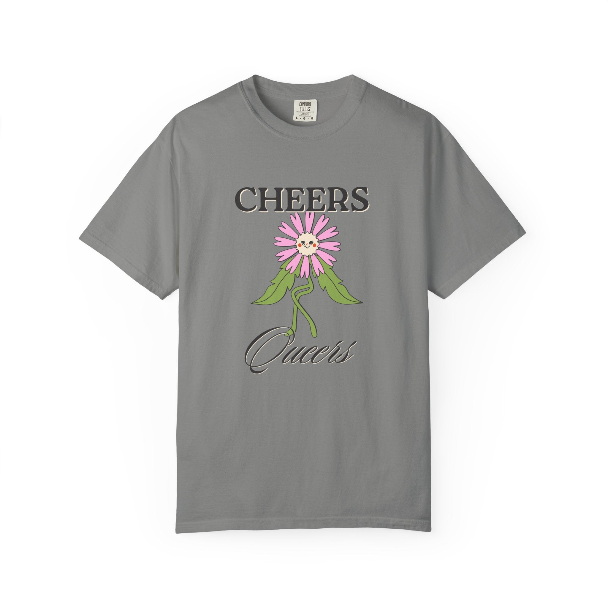 Cheers Queers Floral T-Shirt — Pride Friendly Graphic Tee