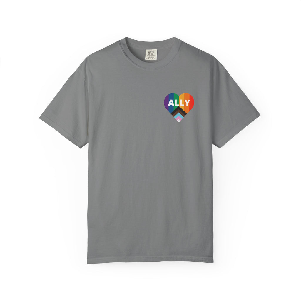 Ally Heart Rainbow T‑Shirt — LGBTQ+ Ally Pride Tee