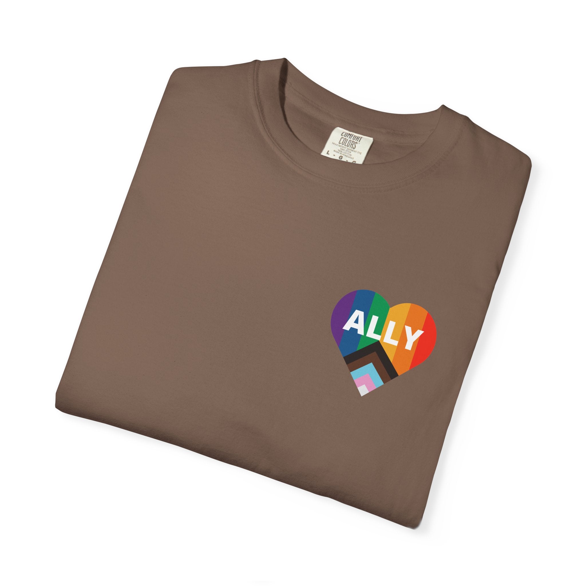 Ally Heart Rainbow T‑Shirt — LGBTQ+ Ally Pride Tee