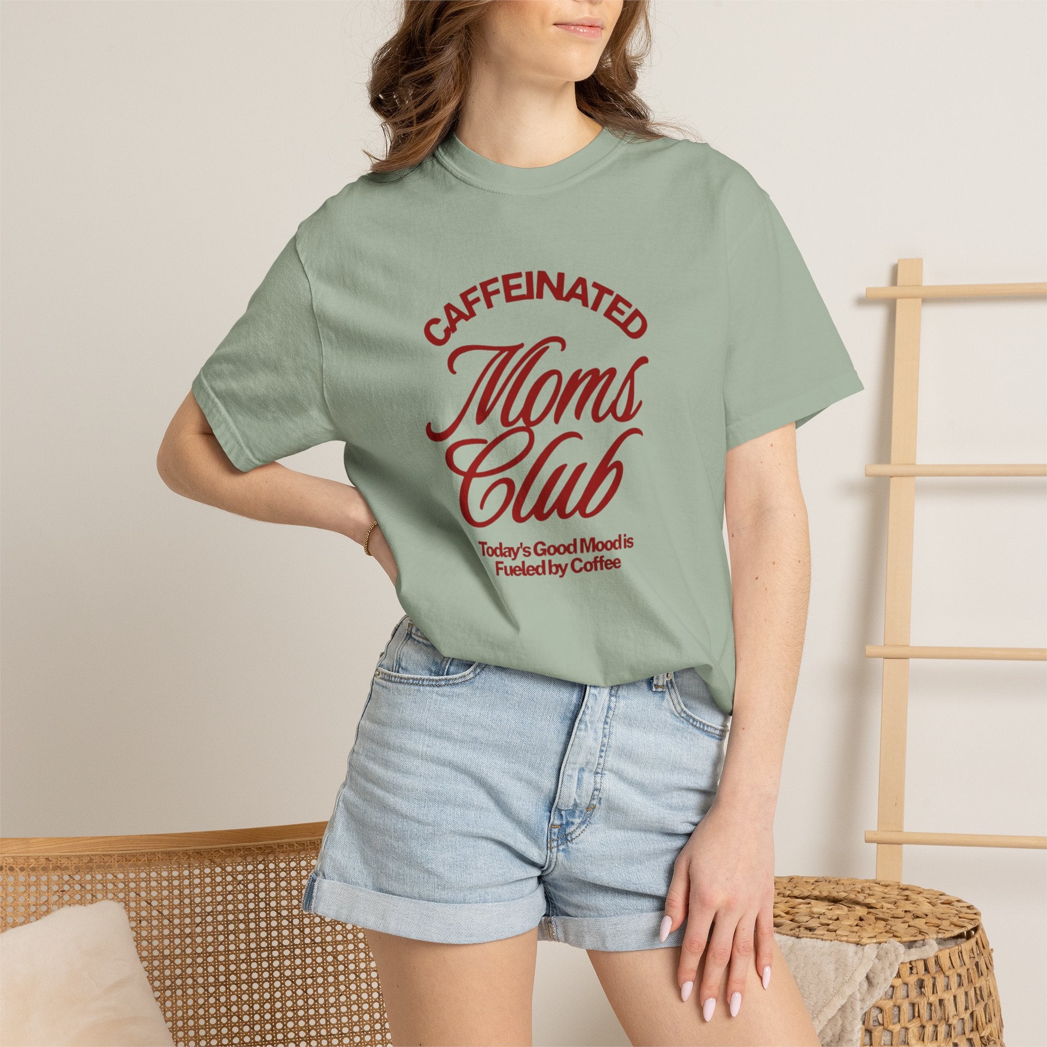 Caffeinated Moms Club T-Shirt — Retro Coffee Mom Tee