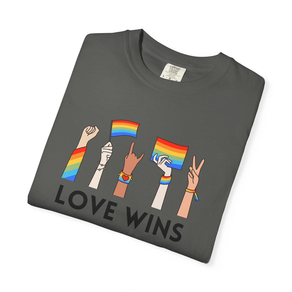 Love Wins T-Shirt — Rainbow Pride Hands Graphic Tee