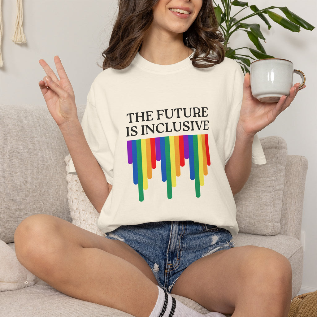 Inclusive Future T‑Shirt – "The Future Is Inclusive" Rainbow Pride Tee