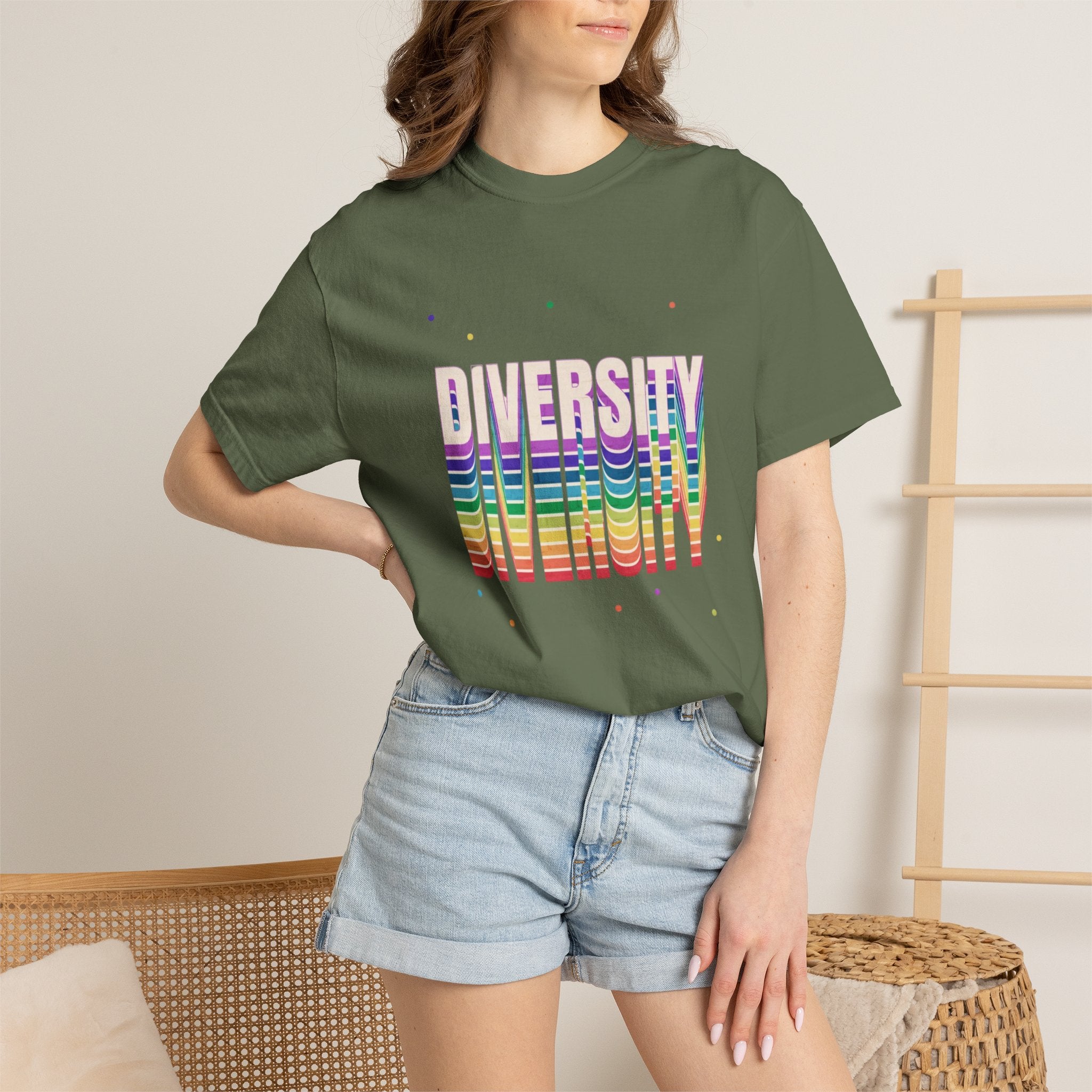 Diversity Rainbow T-Shirt — 'DIVERSITY' Bold Pride Graphic Tee