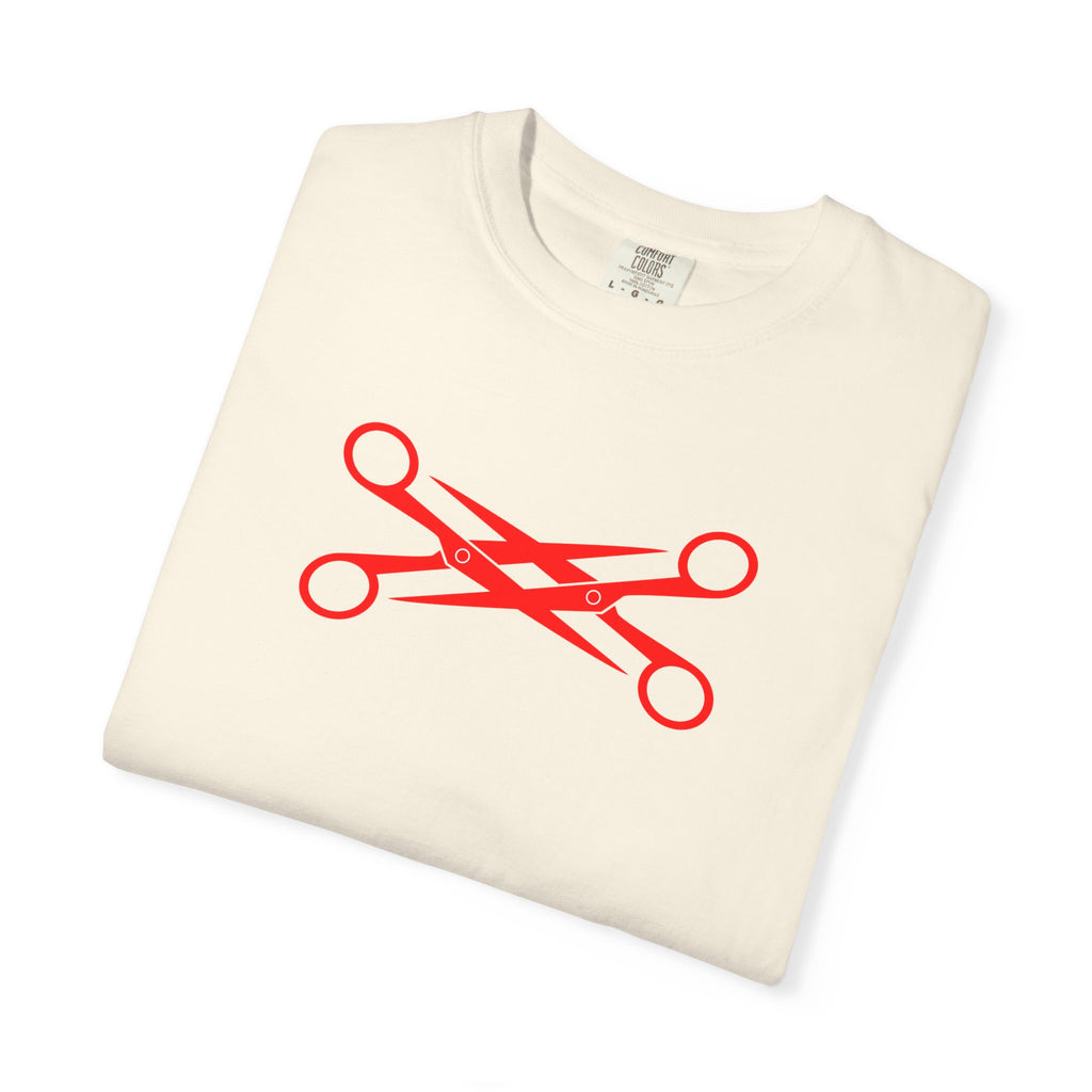 Scissors Cross Graphic T-Shirt — Minimalist Barber & Stylist Tee