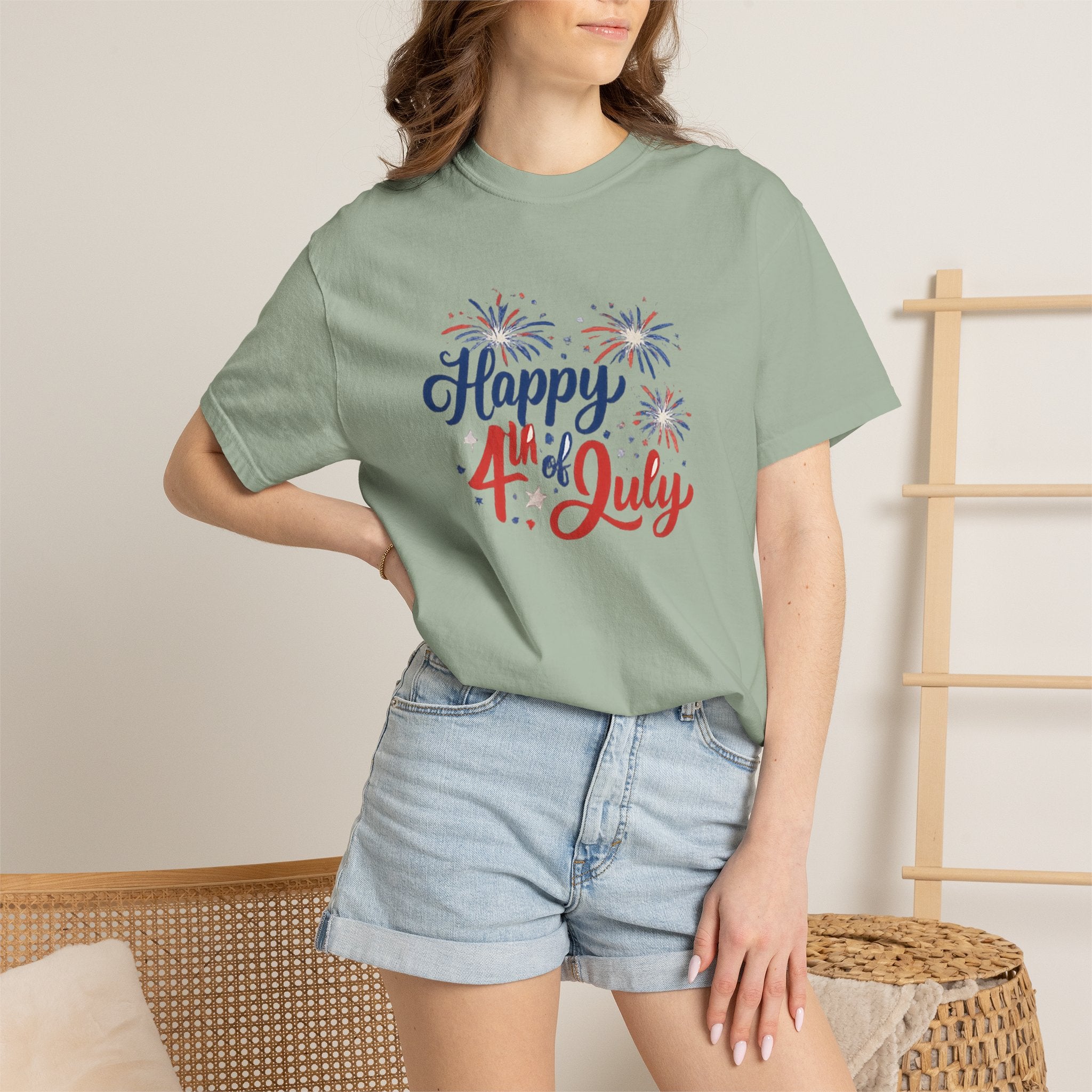 Happy 4th of July T-Shirt — Patriotic Fireworks Tee