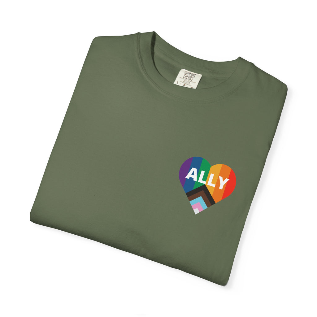 Ally Heart Rainbow T‑Shirt — LGBTQ+ Ally Pride Tee