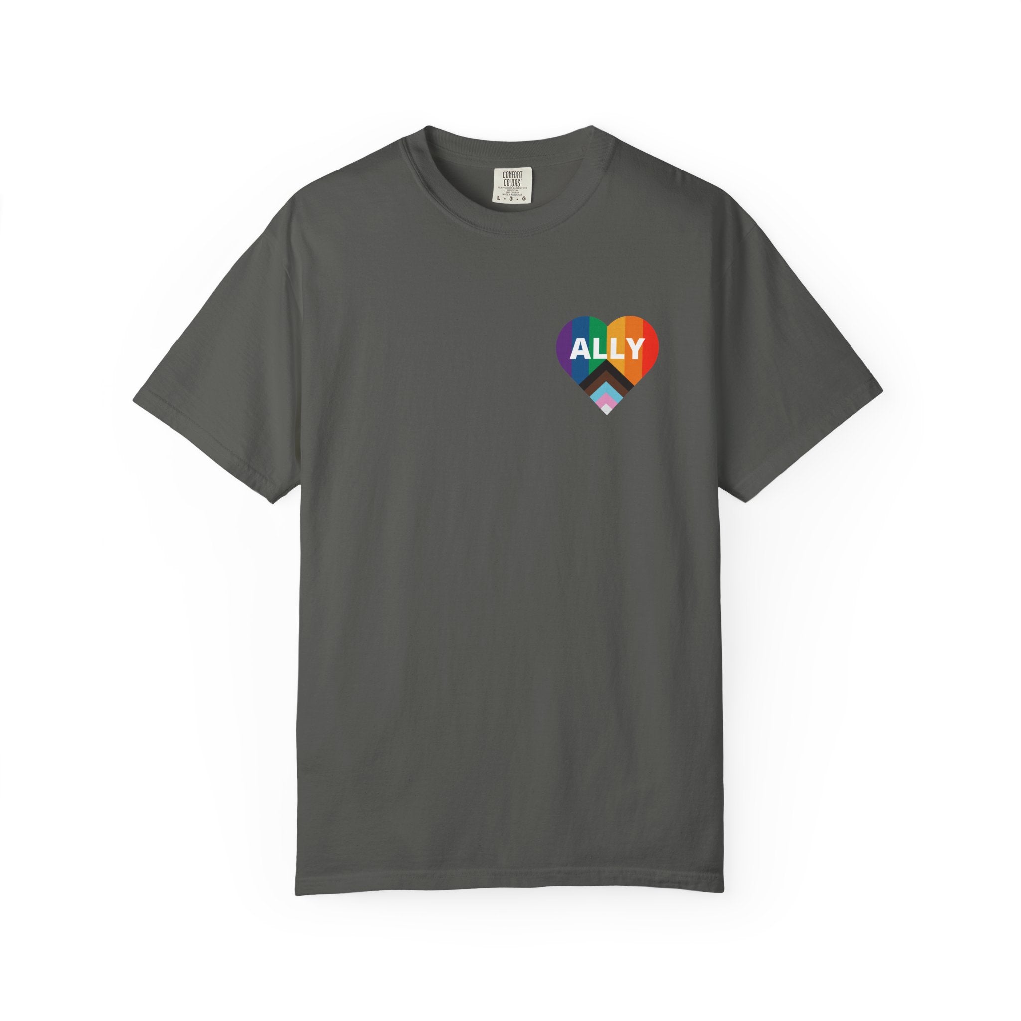 Ally Heart Rainbow T‑Shirt — LGBTQ+ Ally Pride Tee