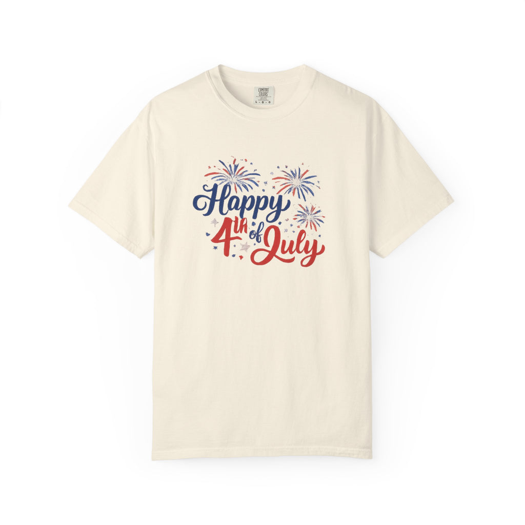 Happy 4th of July T-Shirt — Patriotic Fireworks Tee