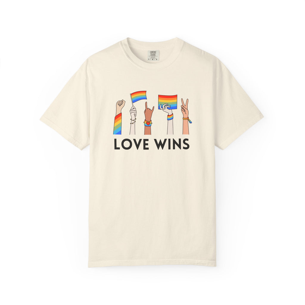 Love Wins T-Shirt — Rainbow Pride Hands Graphic Tee
