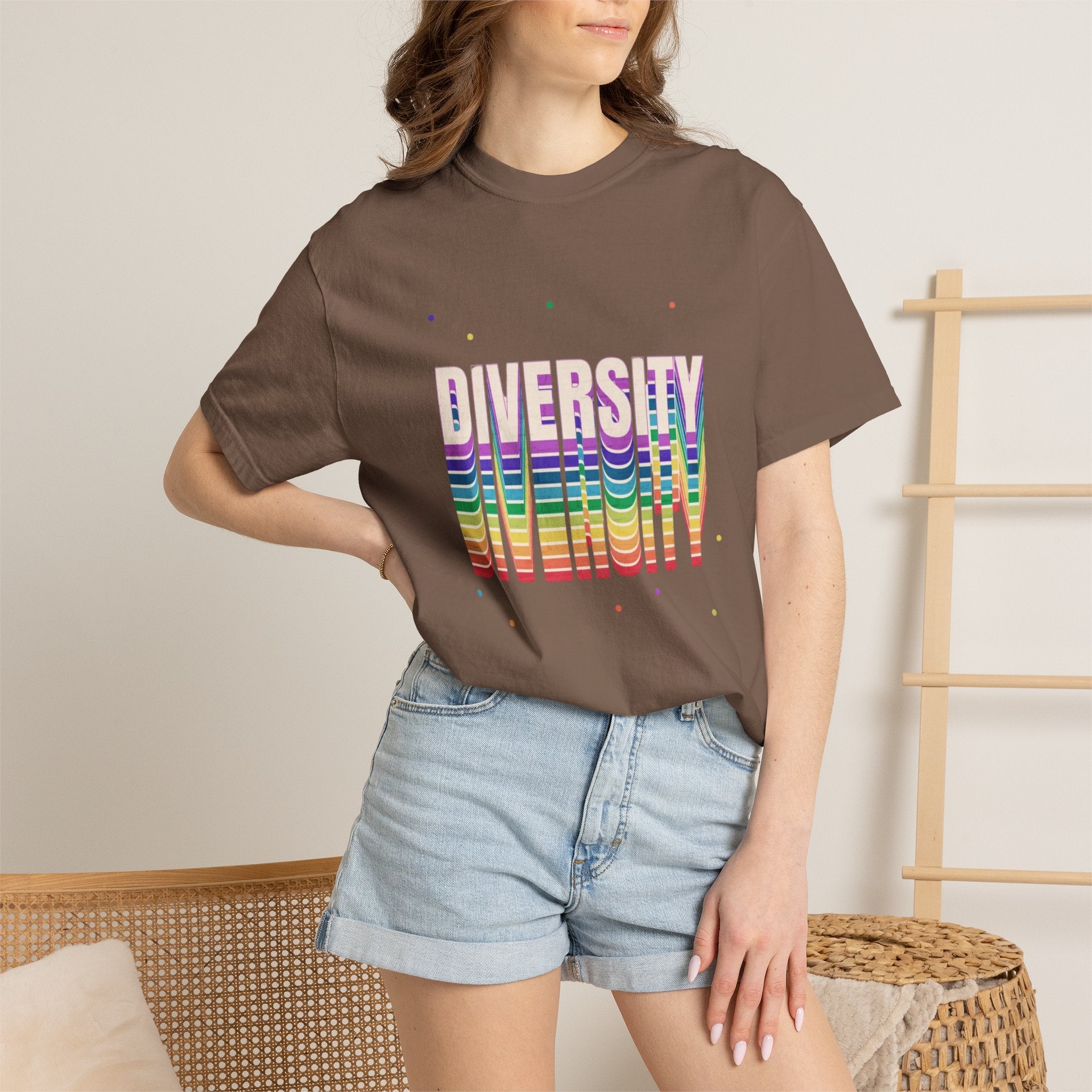 Diversity Rainbow T-Shirt — 'DIVERSITY' Bold Pride Graphic Tee