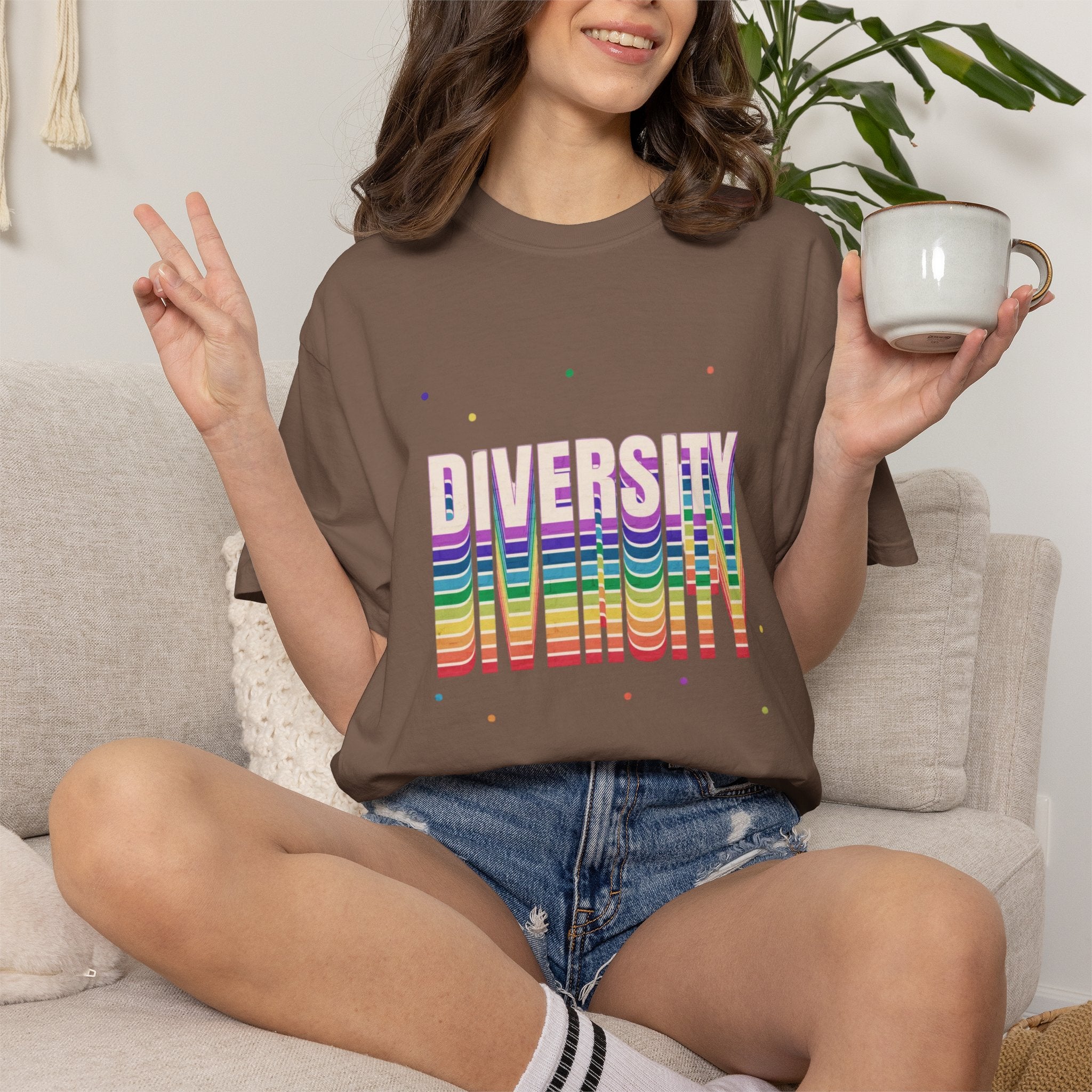 Diversity Rainbow T-Shirt — 'DIVERSITY' Bold Pride Graphic Tee