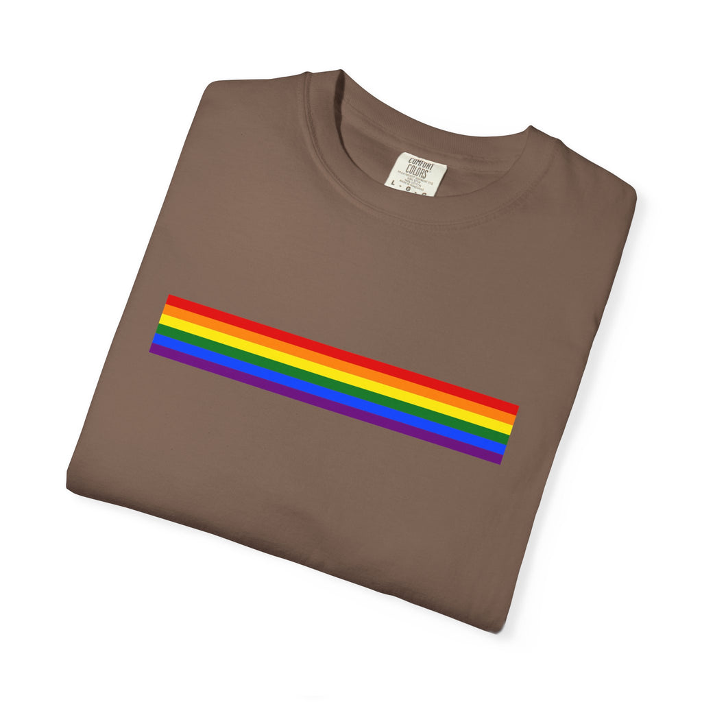 Rainbow Stripe T-Shirt — Pride Minimalist Tee