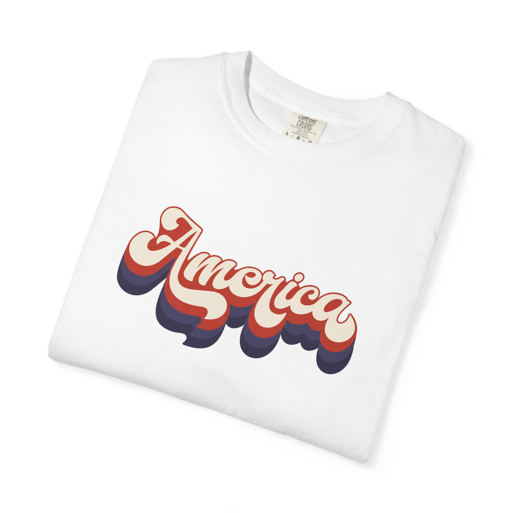 Retro 'America' T-Shirt — Vintage 70s Patriotic Graphic Tee