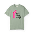 Girls, Gays & Theys T-Shirt — Pride Retro Pink Rainbow Tee