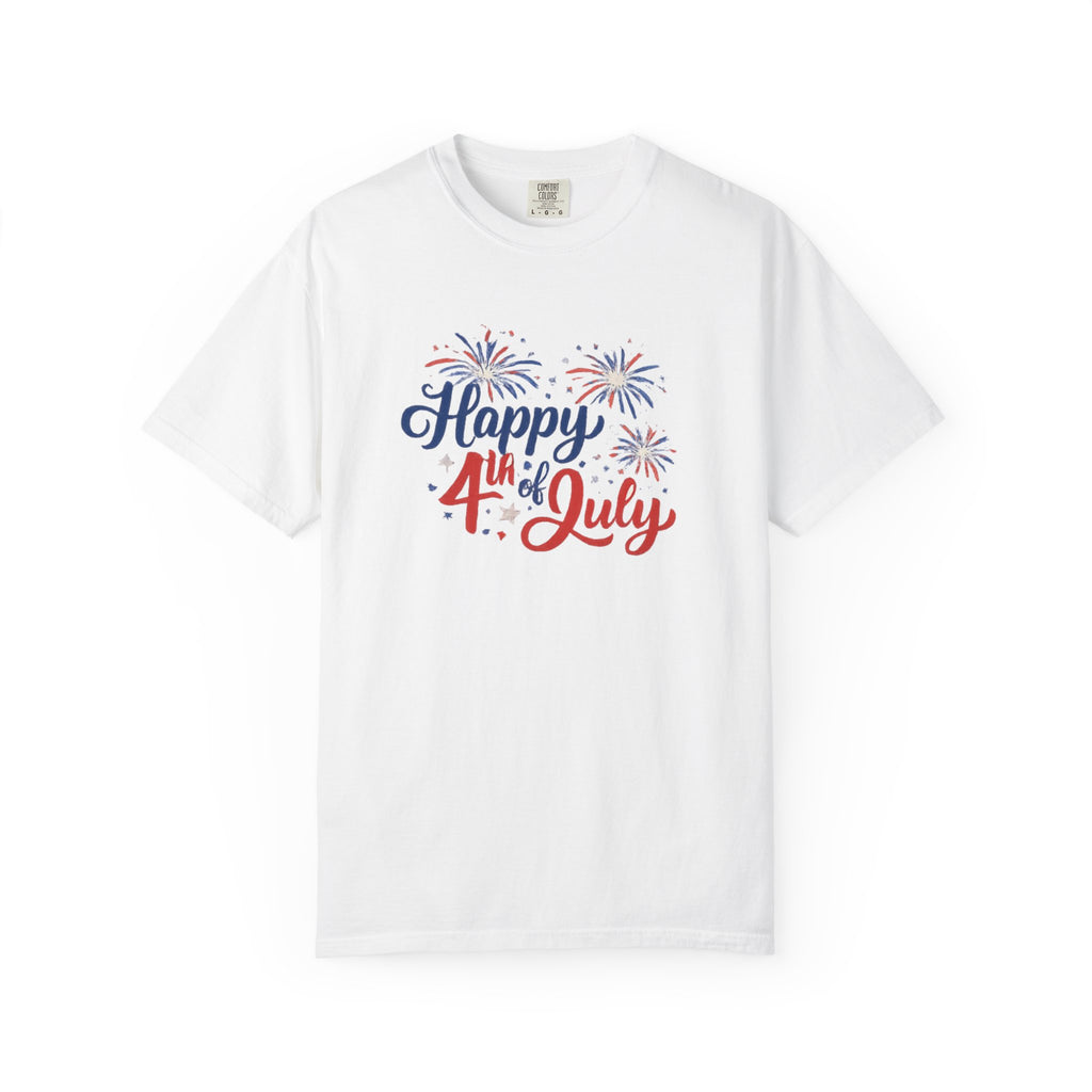 Happy 4th of July T-Shirt — Patriotic Fireworks Tee