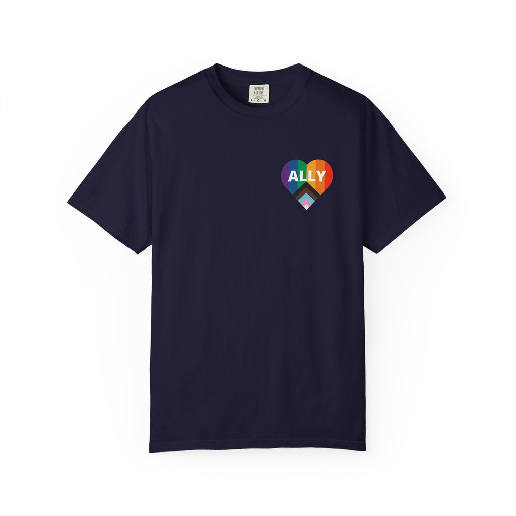 Ally Heart Rainbow T‑Shirt — LGBTQ+ Ally Pride Tee