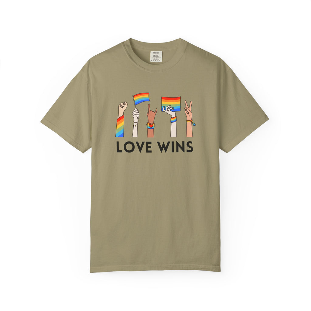 Love Wins T-Shirt — Rainbow Pride Hands Graphic Tee