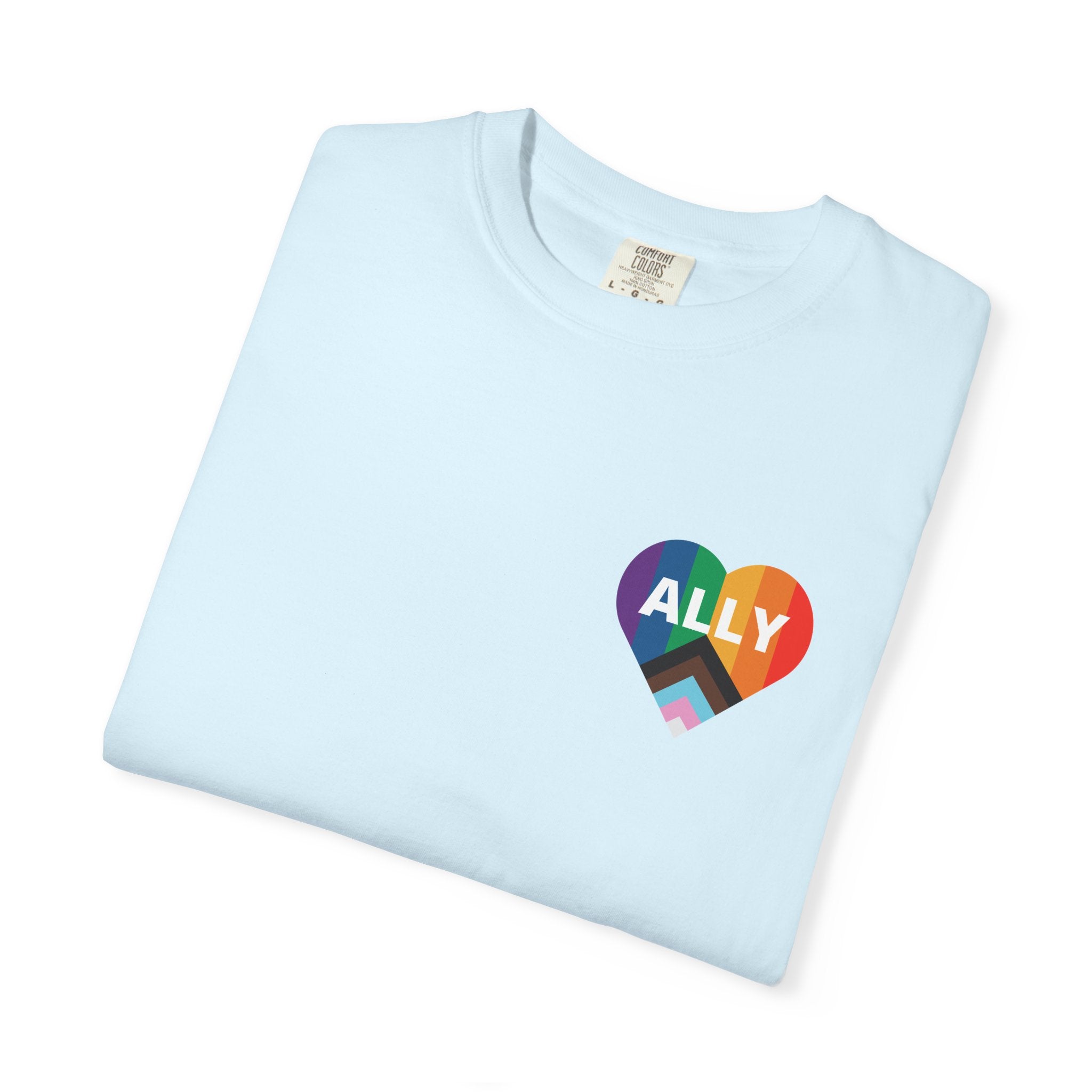 Ally Heart Rainbow T‑Shirt — LGBTQ+ Ally Pride Tee