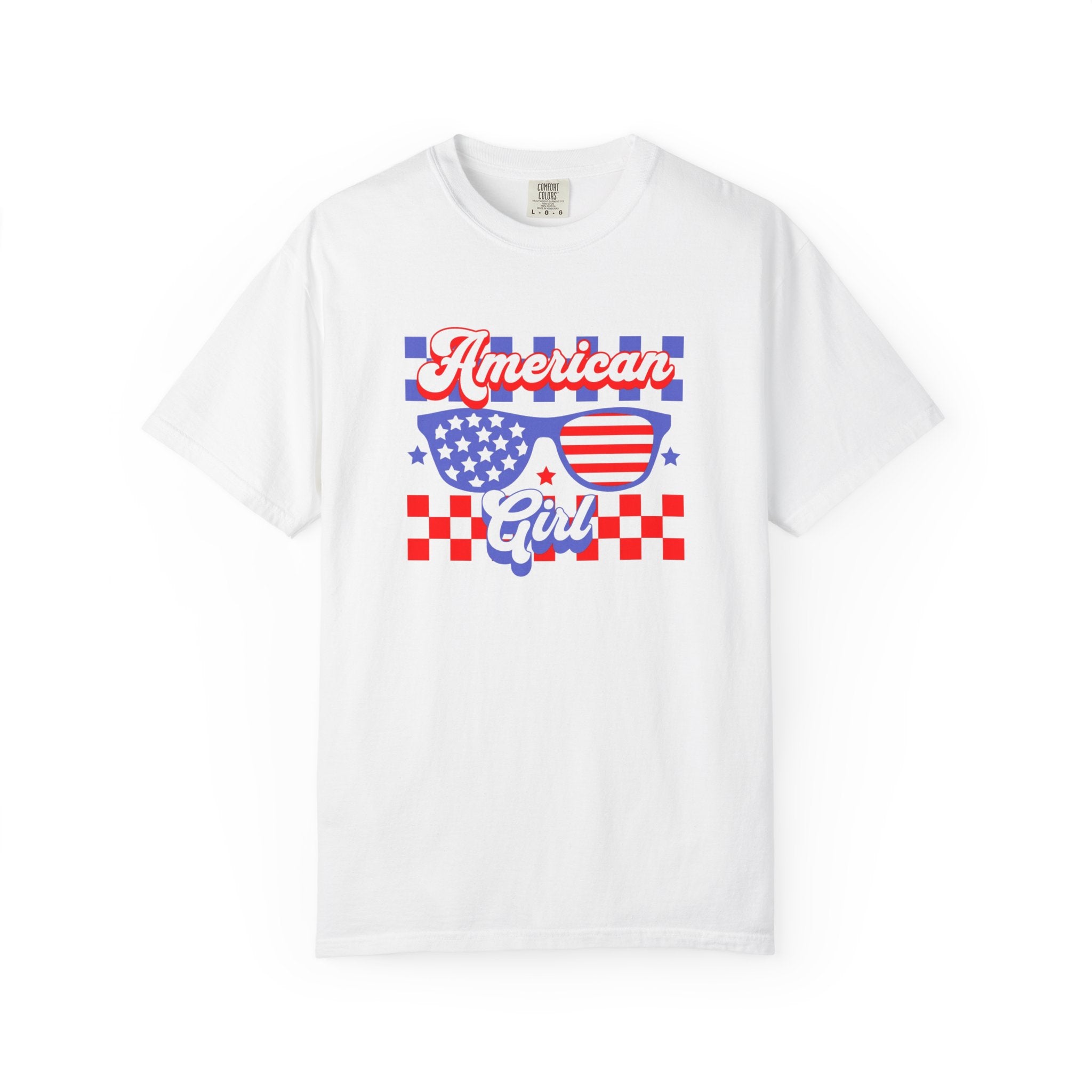 American Girl T-Shirt — Retro Patriotic Sunglasses Tee