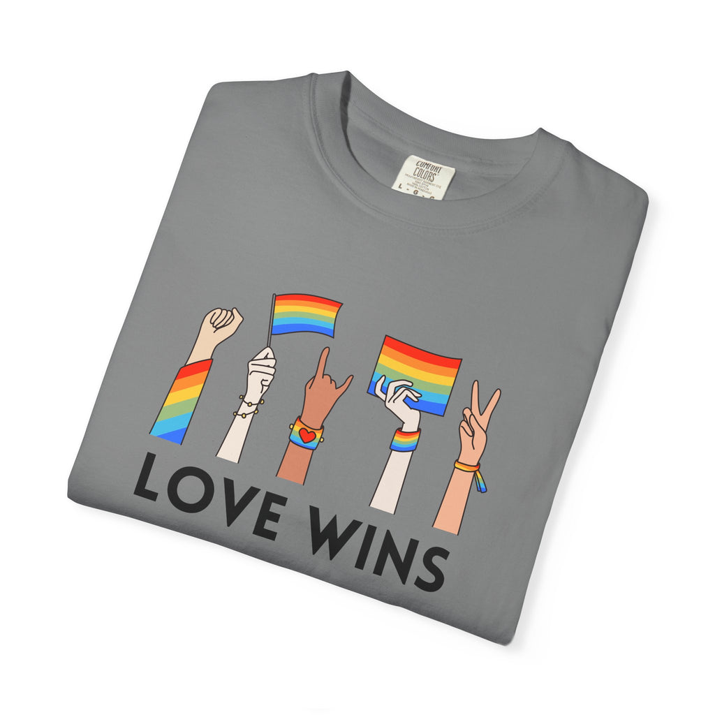 Love Wins T-Shirt — Rainbow Pride Hands Graphic Tee