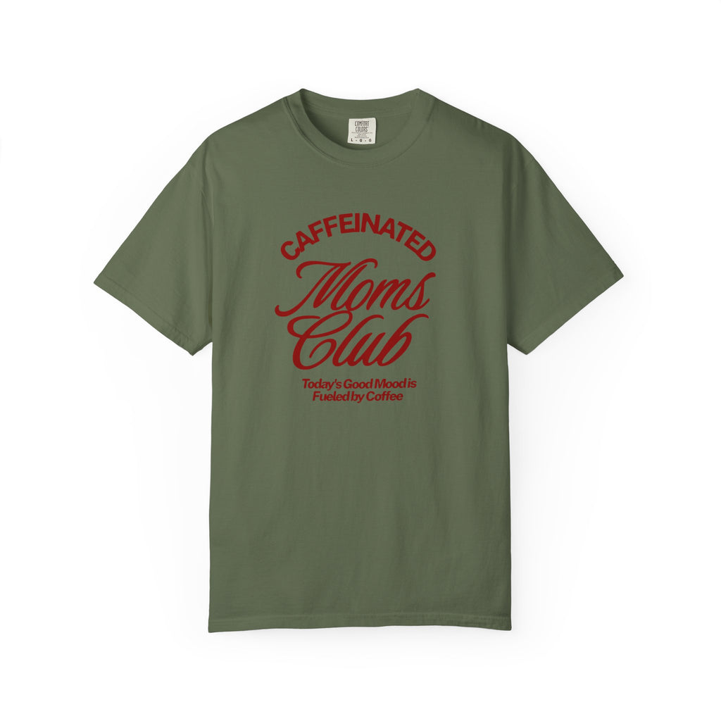 Caffeinated Moms Club T-Shirt — Retro Coffee Mom Tee