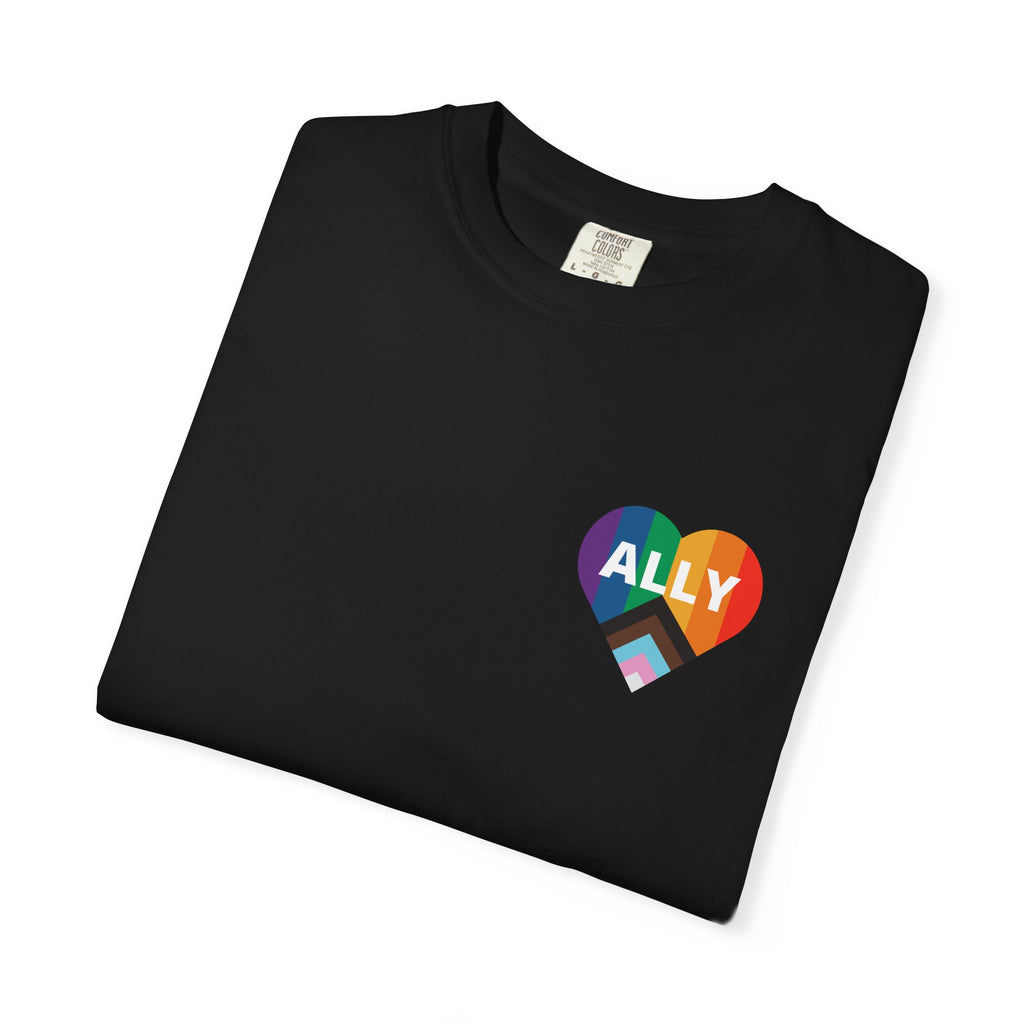 Ally Heart Rainbow T‑Shirt — LGBTQ+ Ally Pride Tee
