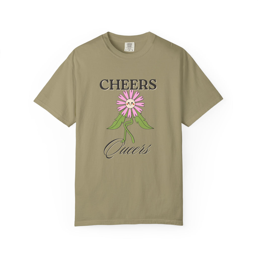 Cheers Queers Floral T-Shirt — Pride Friendly Graphic Tee