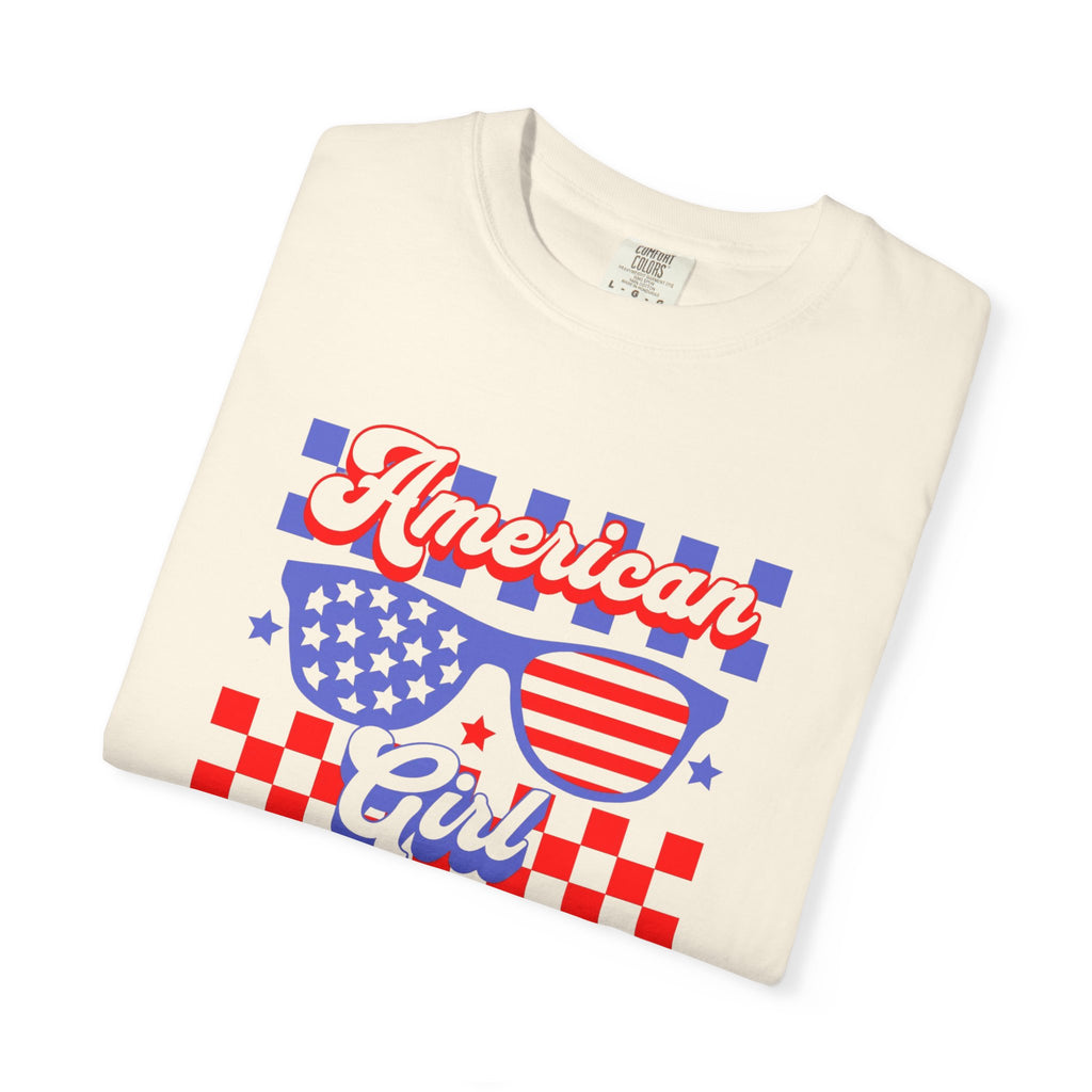 American Girl T-Shirt — Retro Patriotic Sunglasses Tee