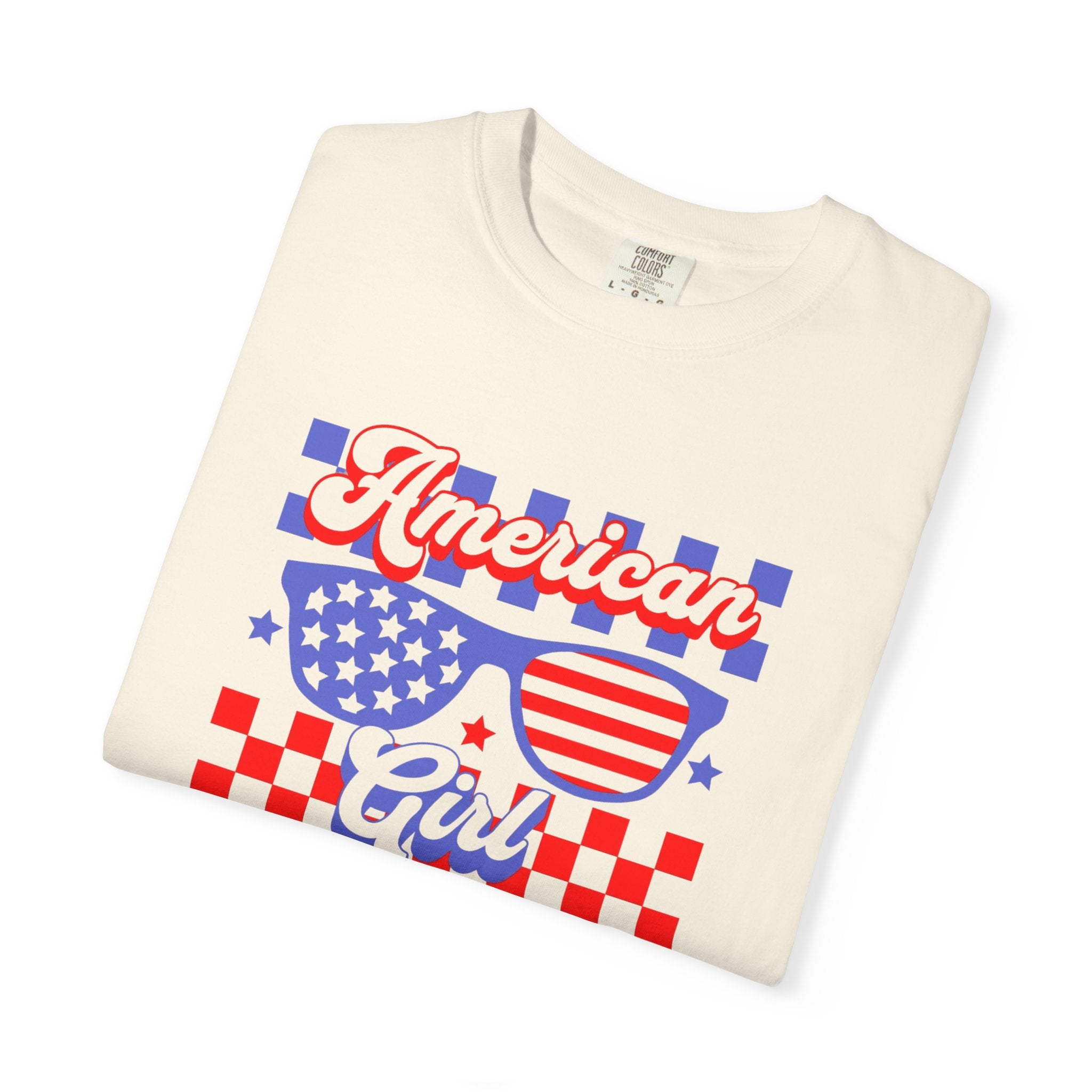 American Girl T-Shirt — Retro Patriotic Sunglasses Tee