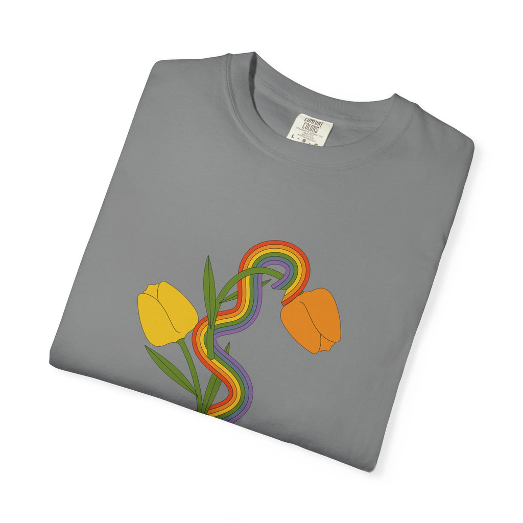 Rainbow Snake & Tulips Graphic T-Shirt
