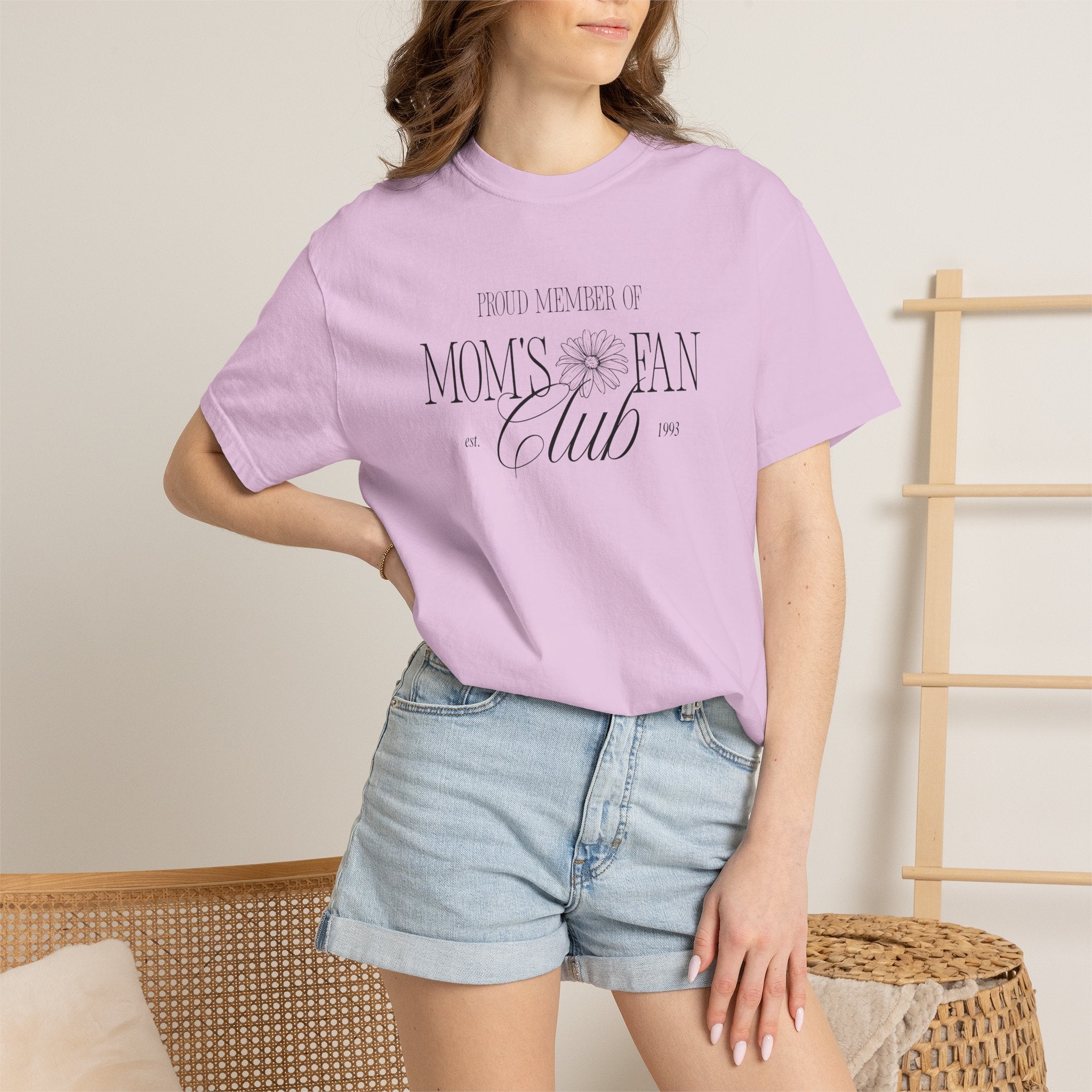 Mom's Fan Club T-Shirt — Vintage Floral Mother's Day Tee