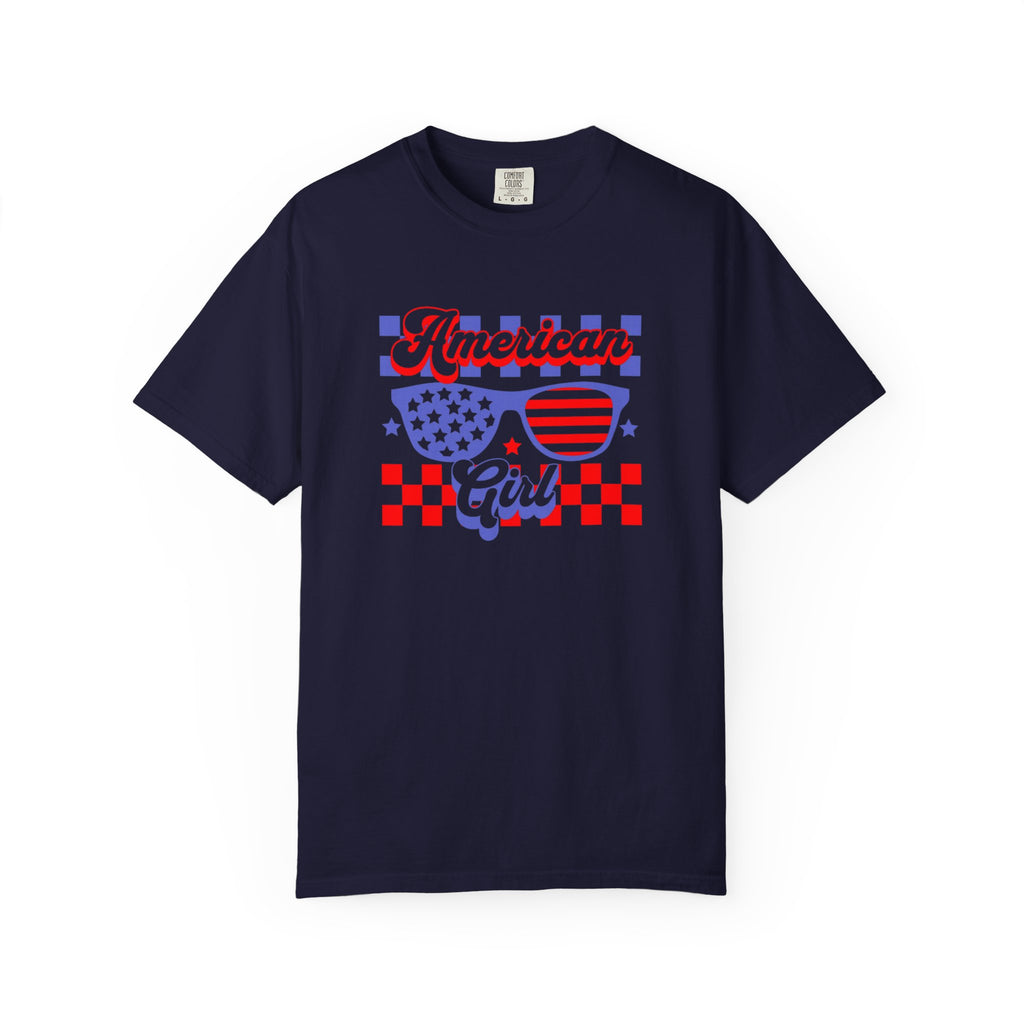 American Girl T-Shirt — Retro Patriotic Sunglasses Tee