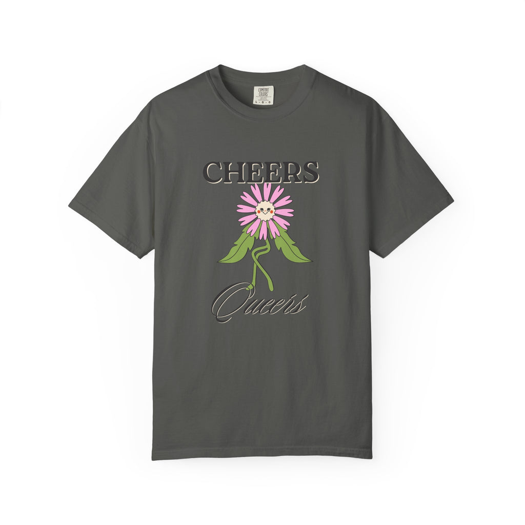 Cheers Queers Floral T-Shirt — Pride Friendly Graphic Tee