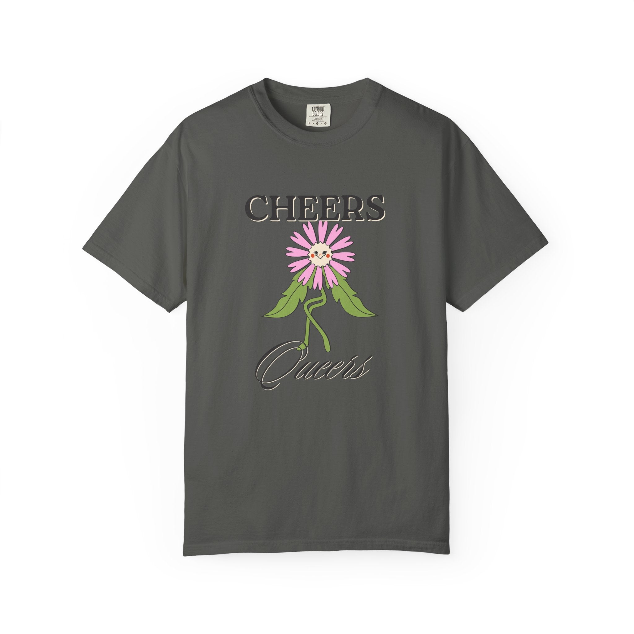 Cheers Queers Floral T-Shirt — Pride Friendly Graphic Tee
