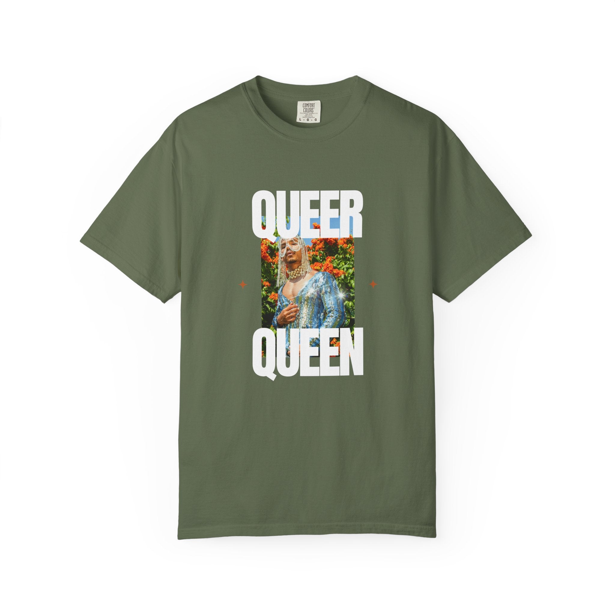 Queer Queen T-Shirt — Vintage Floral Pride Graphic Tee