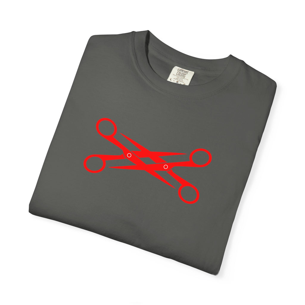 Scissors Cross Graphic T-Shirt — Minimalist Barber & Stylist Tee